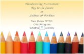 Handwriting Instruction: Key to the future or Subject of the Past Tara Kulak OTR/L OTD Program Chatham University.