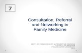 Consultation, Referral and Networking in Family Medicine DEPT. OF PUBLIC HEALTH & PREVENTIVE MEDICINE FACULTY OF MEDICINE PADJADJARAN UNIVERSITY 2013 7.