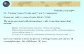 **KH8 (revised)** IV. Various Costs of Trade and Trade Arrangements Direct and indirect costs of trade [Head, 59-90] The costs associated with international.