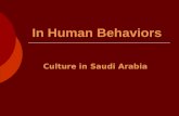 In Human Behaviors Culture in Saudi Arabia. Introduction  Where is Saudi Arabia located?  Demographics of Saudi Arabia.  Saudi Arabia is the Islamic