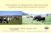 Observations on management-intensive grazing in pasture-based dairy production systems Steve Washburn, North Carolina State University.