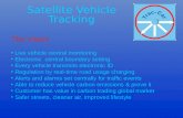 Satellite Vehicle Tracking The Vision Live vehicle central monitoring Electronic central boundary setting Every vehicle transmits electronic ID Regulation.