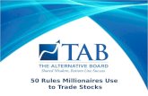 50 Rules Millionaires Use to Trade Stocks. 50 Rules Millionaires Use to Trade Stock  Cut losses short;  Let profits run.  Sell an 8-12% loser.  This.