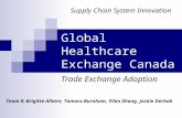 Global Healthcare Exchange Canada Trade Exchange Adoption Supply Chain System Innovation Team 8: Brigitte Allaire, Tamara Burnham, Yilan Zhang, Jackie.