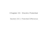 Chapter 23: Electric Potential Section 23-1: Potential Difference.