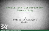 Thesis and Dissertation Formatting by Office of Graduate Studies.