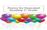 Poems for Repeated Reading-1 st Grade For 1 st Grade Students.
