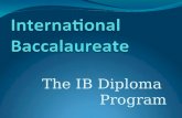 The IB Diploma Program. Agenda Introduction to IB Why IB? Authorization Process The IB Learner Profile Components & Requirements of the IB Program Course