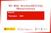 EU Web Accessibility Observatory Madrid “November” 2009.