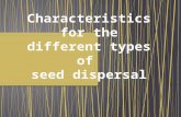 Types of Seed Dispersal: Dispersal by wind Dispersal by wind Dispersal by water Dispersal by animals Dispersal by splitting.