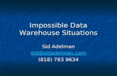 Impossible Data Warehouse Situations Sid Adelman sid@sidadelman.com (818) 783 9634.