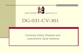 DG-031-CV-301 Coronary Artery Disease and Leukotriene Gene Markers.