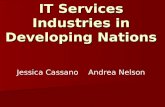 IT Services Industries in Developing Nations Andrea NelsonJessica Cassano.