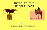 INTRO TO THE MIDDLE EAST WG.4 RHS-WORLD GEOGRAPHY