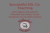 Successful ESL Co- Teaching Anne Ogburn and Judy Hill Hillandale Elementary School Henderson County Public Schools.
