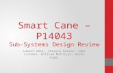 Smart Cane – P14043 Sub-Systems Design Review Lauren Bell, Jessica Davila, Jake Luckman, William McIntyre, Aaron Vogel.