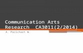 Communication Arts Research CA3011(2/2014) A. Parichart W.