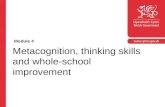 Metacognition, thinking skills and whole-school improvement Module 4.