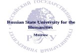 Russian State University for the Humanities Moscow.