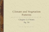 Climate and Vegetation Patterns Chapter 3.3 Notes Pg. 50.