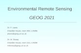Environmental Remote Sensing GEOG 2021 Dr. P. Lewis Chandler House, room 208, x 24285 plewis@geog.ucl.ac.uk Dr. M. Disney Chandler House, room 216, x 24290.