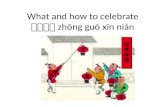 What and how to celebrate 中国新年 zhōng guó xīn nián.