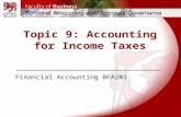 Topic 9: Accounting for Income Taxes Financial Accounting BFA201 BFA201_13.