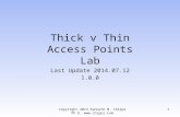 Thick v Thin Access Points Lab Last Update 2014.07.12 1.0.0 1Copyright 2014 Kenneth M. Chipps Ph.D. .