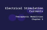 Electrical Stimulation Currents Therapeutic Modalities Chapter 5.