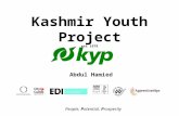 Kashmir Youth Project est 1979 People, Potential, Prosperity Abdul Hamied.