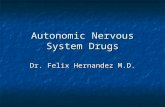 Autonomic Nervous System Drugs Dr. Felix Hernandez M.D.