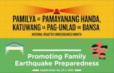Legal Base Sec. 14 of RA 10121 “Integration of Disaster Risk Reduction Education into the School Curricula and Sanggunian Kabataan Program and Mandatory.