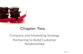 2- 1 Chapter Two Company and Marketing Strategy Partnering to Build Customer Relationships.