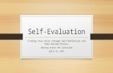 Self-Evaluation Finding Your Voice through Self-Reflection and Peer Review Process Writing Across the Curriculum April 16, 2015.