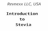 Revnexx LLC, USA Introduction to Stevia. Stevia Field