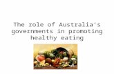 The role of Australia’s governments in promoting healthy eating.
