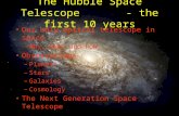 The Hubble Space Telescope - the first 10 years Our only optical telescope in space –Why, when and how Observations –Planets –Stars –Galaxies –Cosmology.