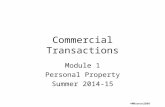 ©MNoonan2009 Commercial Transactions Module 1 Personal Property Summer 2014-15.