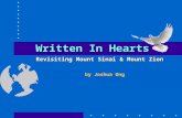 Written In Hearts by Joshua Ong Revisiting Mount Sinai & Mount Zion.