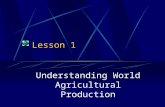 Lesson 1 Understanding World Agricultural Production.