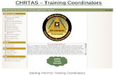 CHRTAS â€“ Training Coordinators Starting Point for Training Coordinators