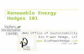 Renewable Energy Hedges 101 SNHU Office of Sustainability and Eco Power Hedge, LLC  © EPH, LLC 2007 E co Power Hedge.