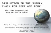DISRUPTION IN THE SUPPLY CHAIN FOR BEEF AND PORK What Has Happened And What Was NAFTA Doing? Danny G. LeRoy, Jeevika Weerahewa and David Anderson Second.