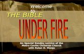THE BIBLE Welcome to An Special Sunday service of the Metro Cavite Christian Church with Rolan D. Monje.