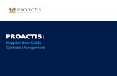 PROACTIS: Supplier User Guide Contract Management.
