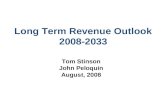 Long Term Revenue Outlook 2008-2033 Tom Stinson John Peloquin August, 2008.