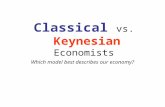 Classical vs. Keynesian Economists Which model best describes our economy?
