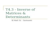 T4.3 - Inverse of Matrices & Determinants IB Math SL - Santowski.
