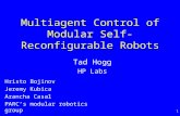 1 Multiagent Control of Modular Self-Reconfigurable Robots Tad Hogg HP Labs Hristo Bojinov Jeremy Kubica Arancha Casal PARC’s modular robotics group.