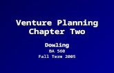 Venture Planning Chapter Two Dowling BA 560 Fall Term 2005.